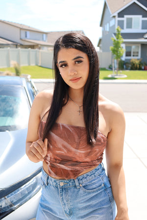 Unstoppable Brown Crop Top