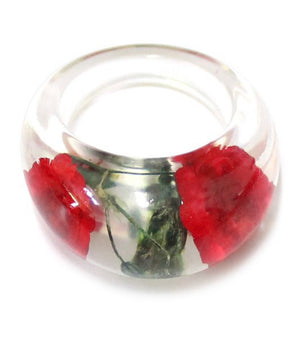 Presses Flower Acrylic Ring